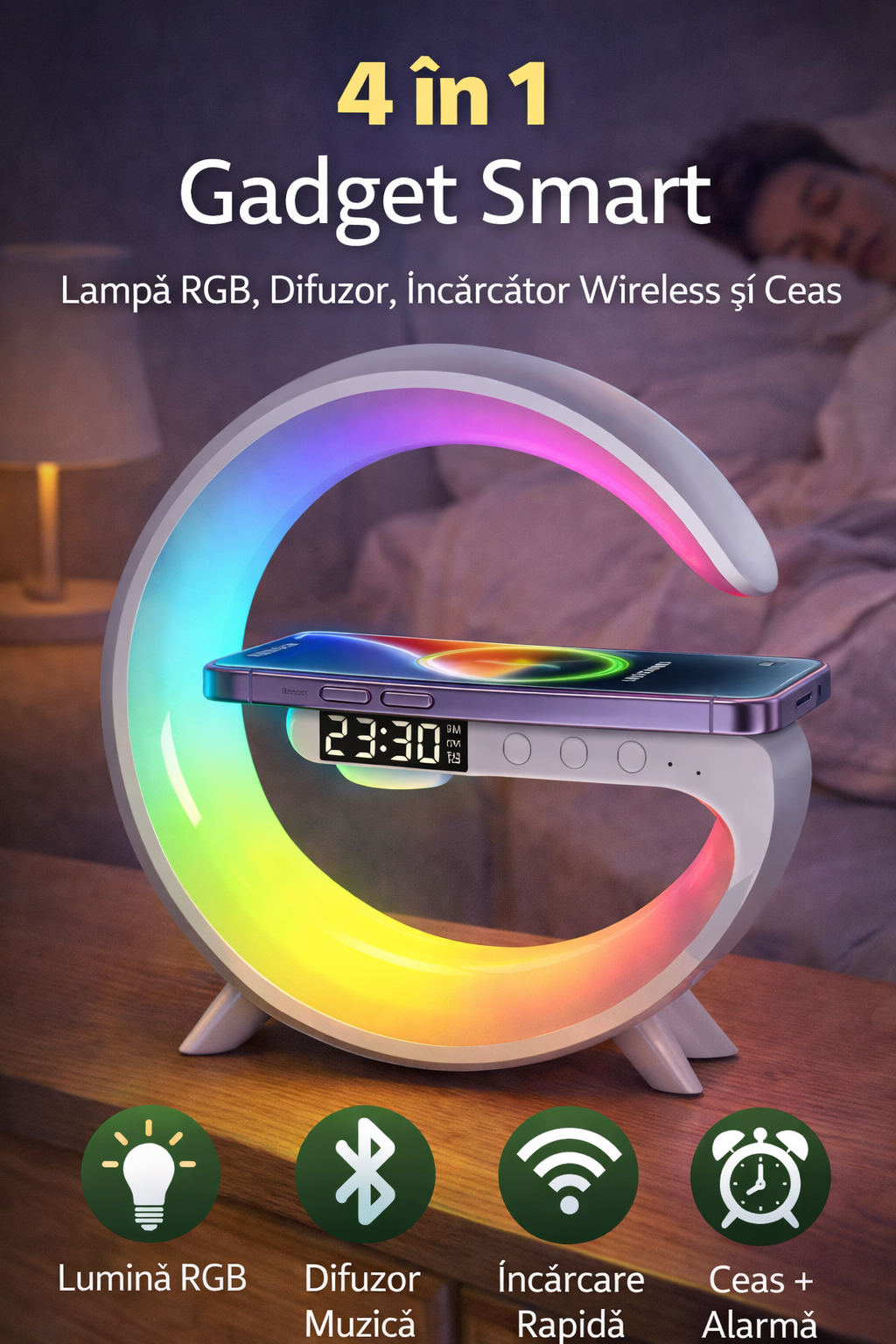 🌈 Cum să-ți transformi complet dormitorul cu un singur gadget smart
