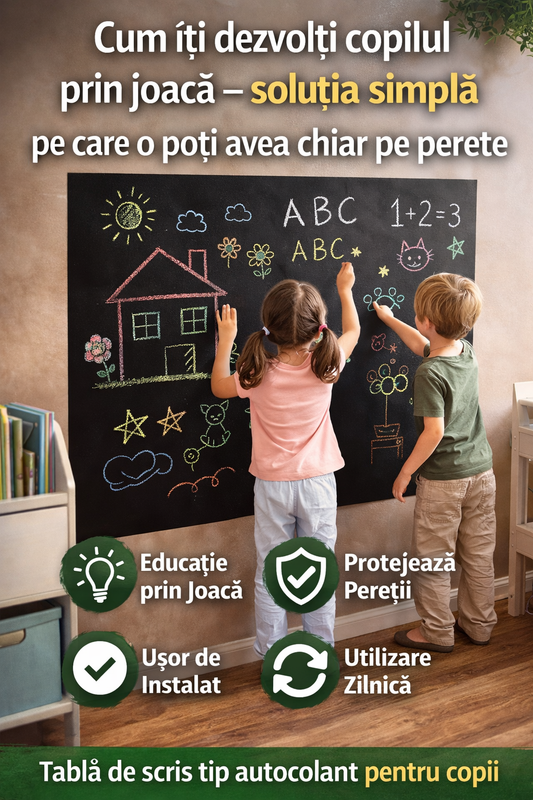 🎨 Cum îți dezvolți copilul prin joacă – soluția simplă pe care o poți avea chiar pe perete
