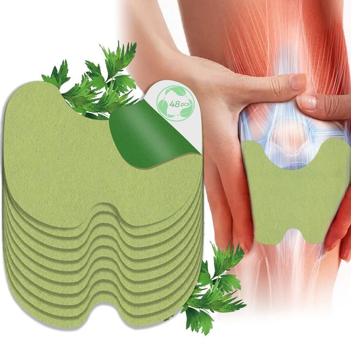 Set 10 plasturi pentru dureri de genunchi – Ameliorare rapidă 30 min, efect 8 ore, ingrediente naturale, încălzire terapeutică