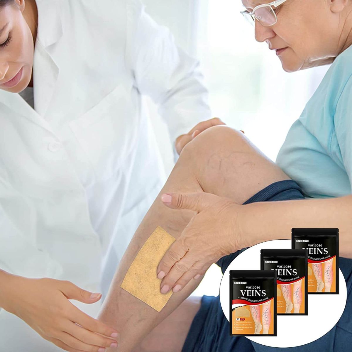 Plasturi pentru Varice – Tratament Natural Rapid | Ameliorare Varice - 12 plasturi